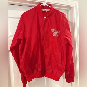 Vintage Maryland Terrapins Starter Windbreaker Jacket Terps Red 80s 90s Medium